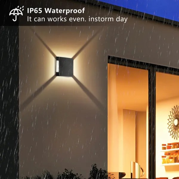 Brilagi - LED vonkajšie nástenné svietidlo QUADRAY LED/4W/230V čierne IP65