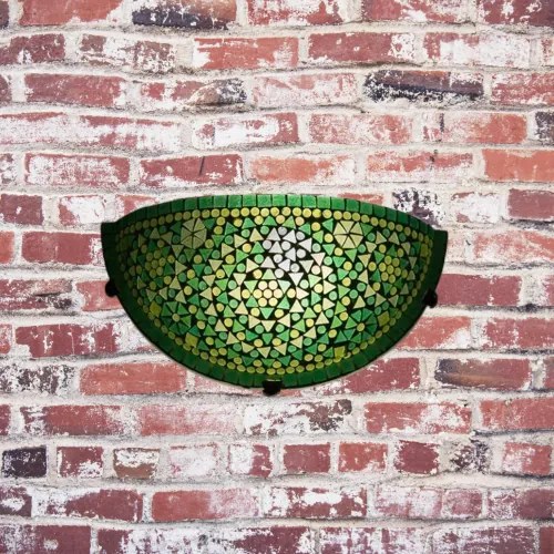 Morroco wall lampa s vypínačom Moon mozaika GREEN 30*17