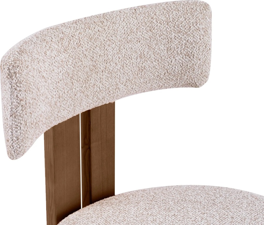 Jídelní židle Matteo z masivu krémová/hnědá