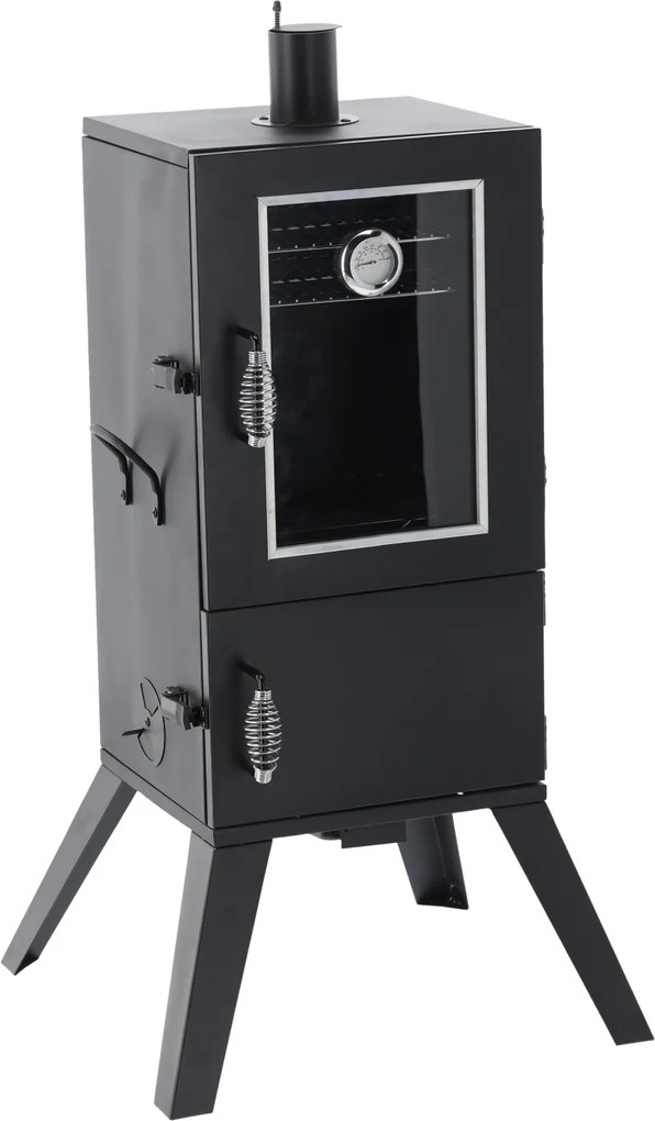 CH Záhradná kovová udiareň s presklenými dvierkami