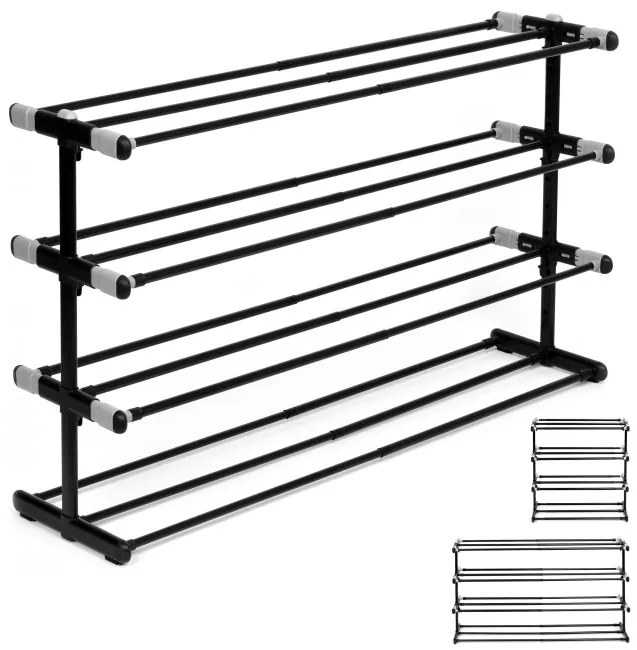 Botník DIANA 4 úrovne, čierny