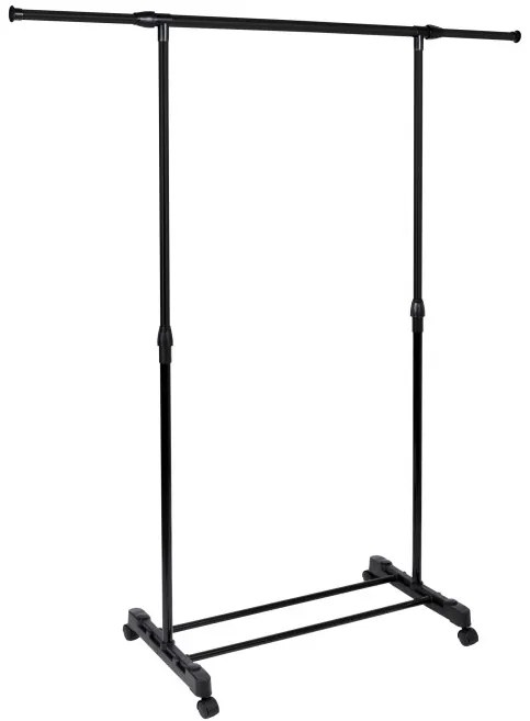 Vešiakový stojan na kolieskach DEKA čierny