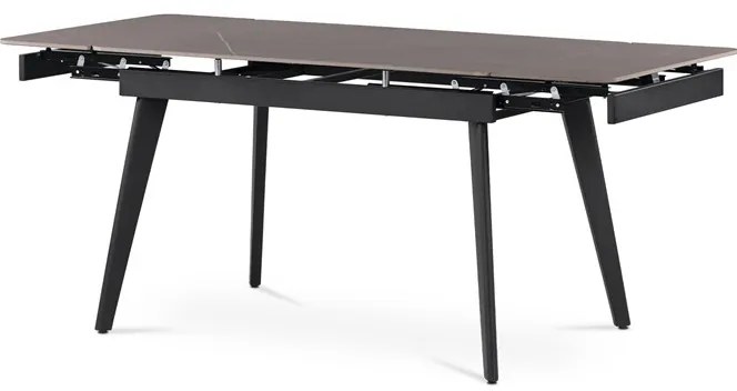 Autronic BONTEC Jedálenský stôl rozkladací 120-180x80 cm, keramika, mramor, HT-405M GREY Farba: Biela