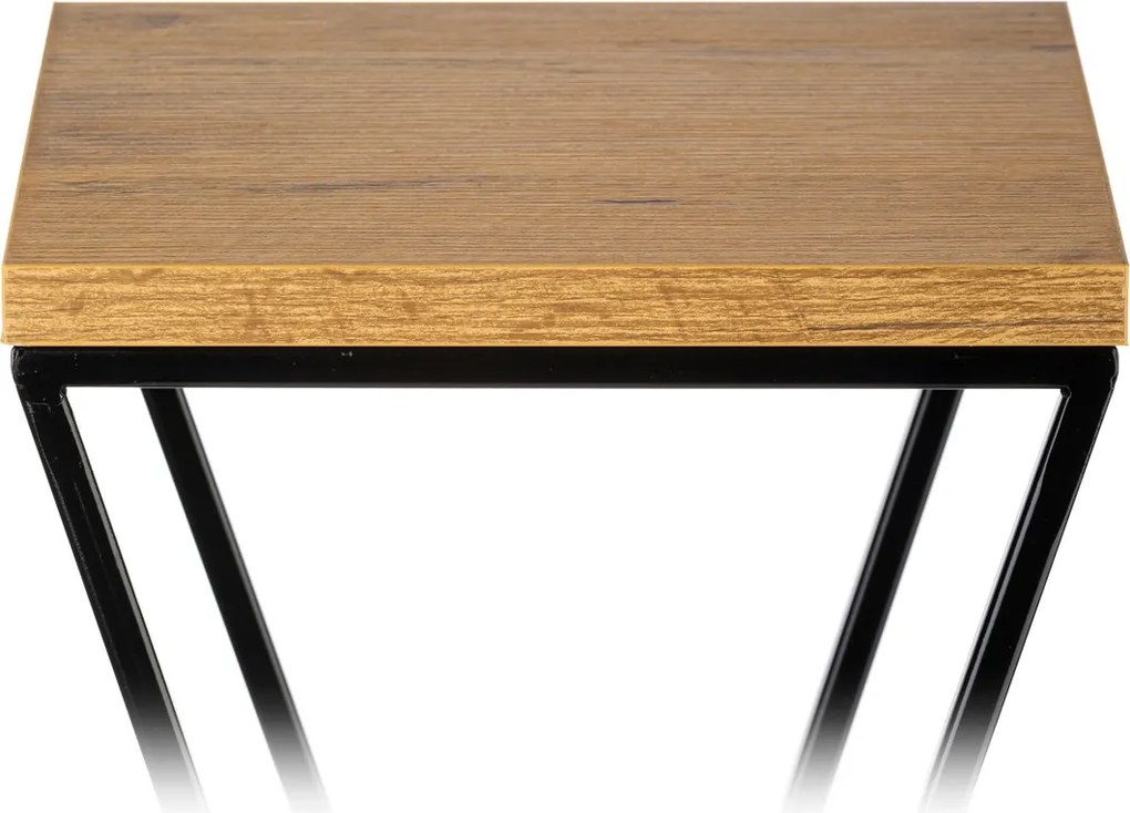 STOJAN NA KVETINÁČ LOFT6 70X24X24 CM ČIERNA/HNEDÁ