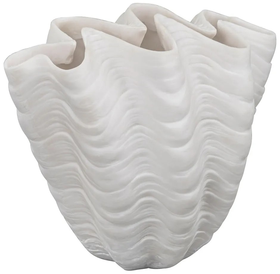 Biela váza z polyresínu (výška 22 cm) Shell – Mette Ditmer Denmark