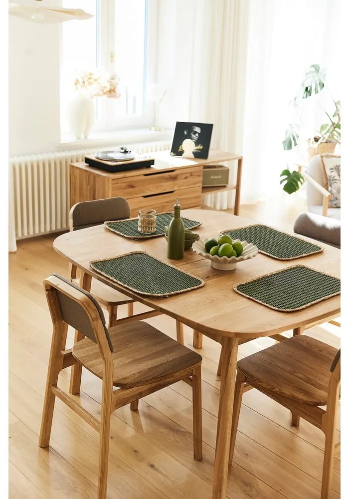 Rozkladací jedálenský stôl z dubového dreva v prírodnej farbe 100x120 cm Twig – The Beds