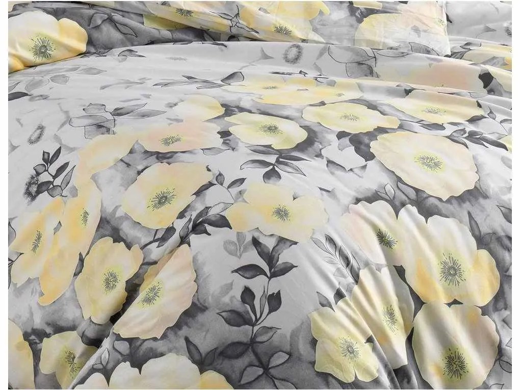 BedTex, Cz Bavlnené obliečky Alisa žlté DeLuxe Rozmer: 2x70x90 / 1x220x200 cm