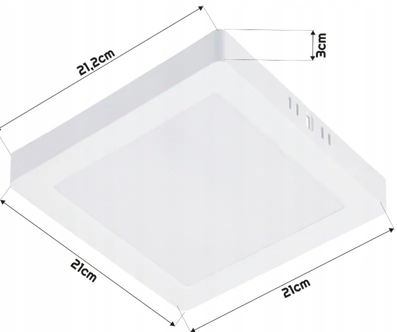 BERGE Prisadený štvorcový LED panel 18W - 1980lm - neutrálna farba