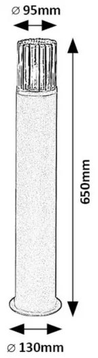 Rabalux 77084 - Vonkajšia lampa HAREN 1xE27/60W/230V IP54 čierna