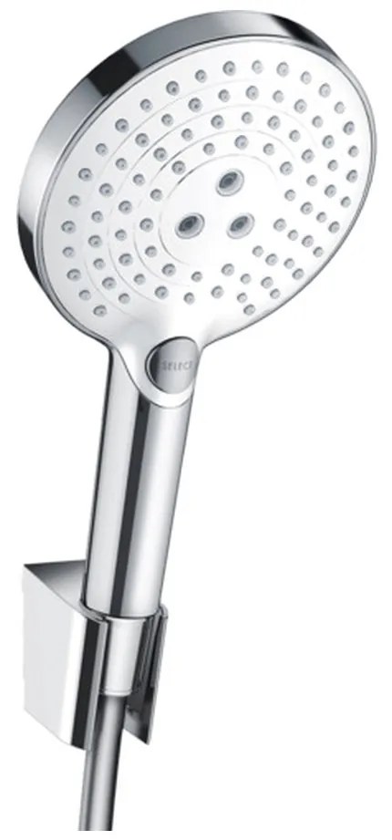 Hansgrohe Raindance Select S, sprchový set 120 3jet s hadicou 1600 mm, biela/chrómová, HAN-26721400