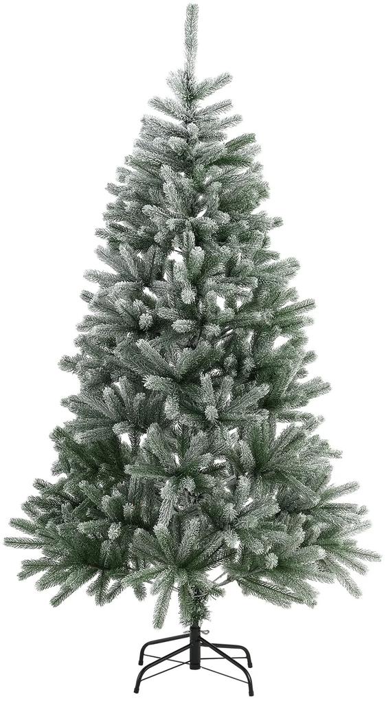 Juskys Umelý vianočný stromček Talvi 180 cm zelený so snehom a čiernym stojanom