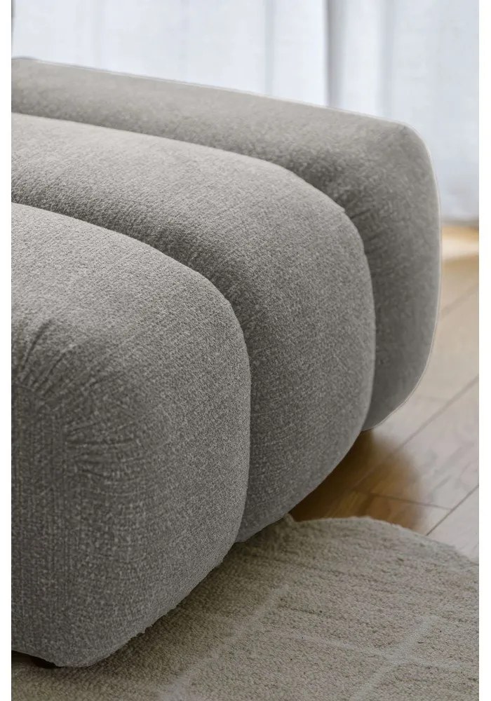 Svetlosivá rohová pohovka (pravý roh/s leňoškou) Shell – Miuform