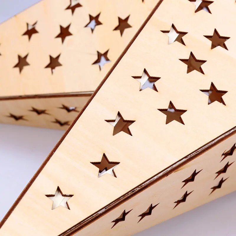 Solight LED drevená vianočná hviezda, 20x LED, 65cm, 2x AA, 1v293