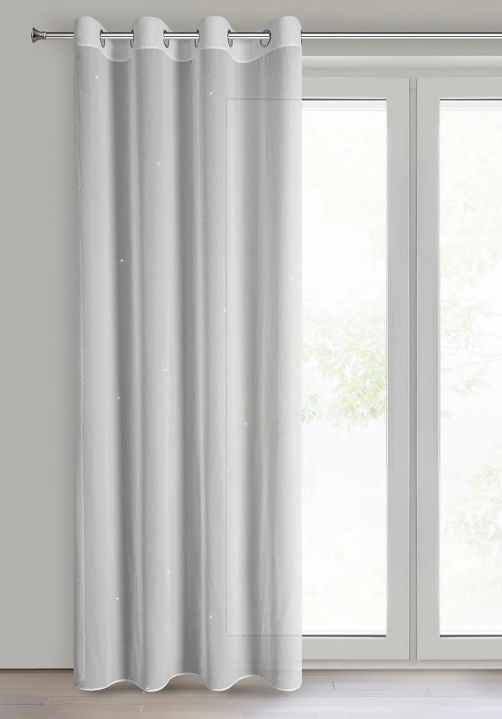 ZÁCLONA NA KRÚŽKOCH ARIADNA1 140X250 CM BIELA