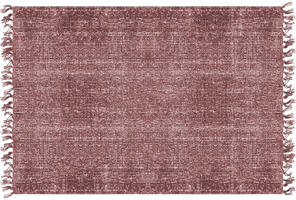 PRESENT TIME Bavlnený vínový koberec Washed 140 × 200 cm