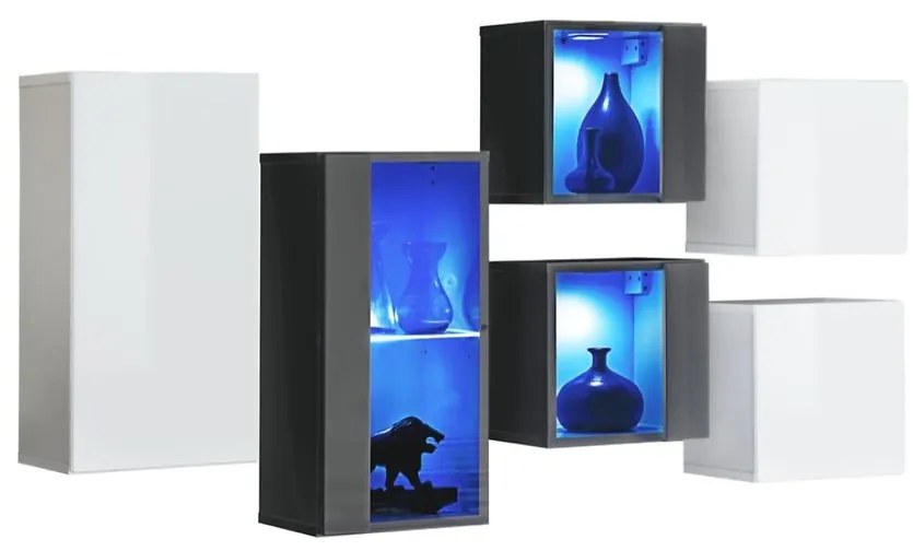 Komoda Switch SB IV biela/grafit