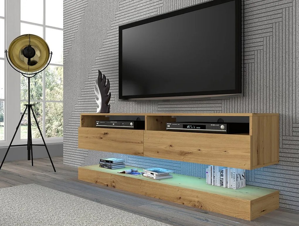 TV stolík/skrinka Dual 160 (dub artisan). Akcia -19%. Vlastná spoľahlivá doprava až k Vám domov. 1124830