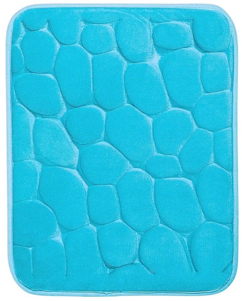 Protišmyková kúpeľňová predložka 3D 0133 tyrkys, 50x40, modrá, kúpeľňa, BO-MA