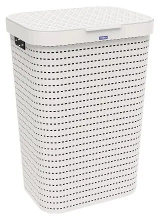Biely plastový kôš na bielizeň 55 l Country - Rotho