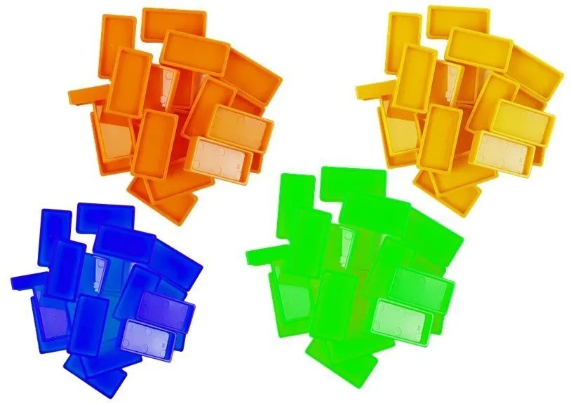 LEAN Toys LED lokomotíva Stohovanie Domino Vlak Puzzle Batérie Puzzle