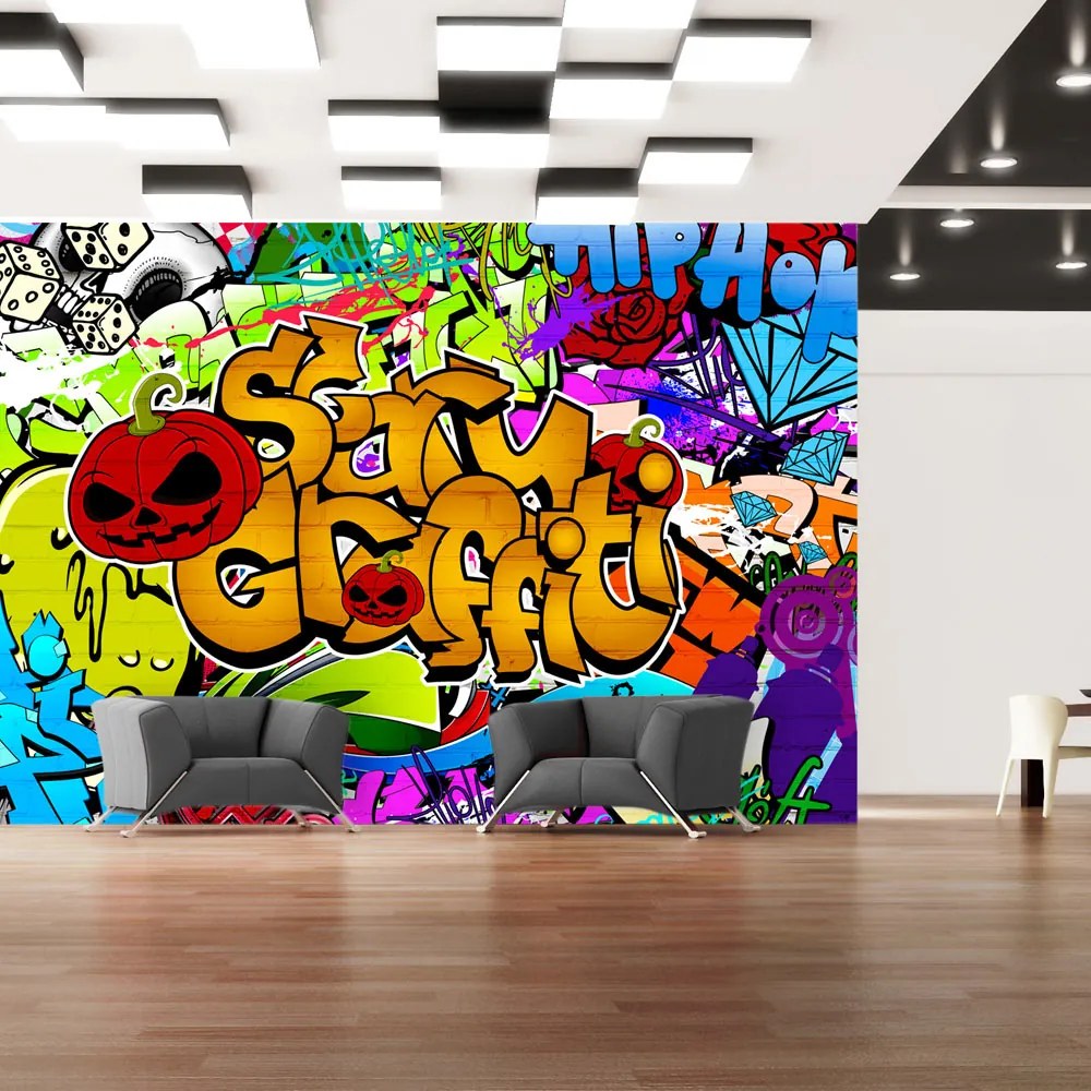 Artgeist Fototapeta - Scary graffiti Veľkosť: 245x175, Verzia: Samolepiaca