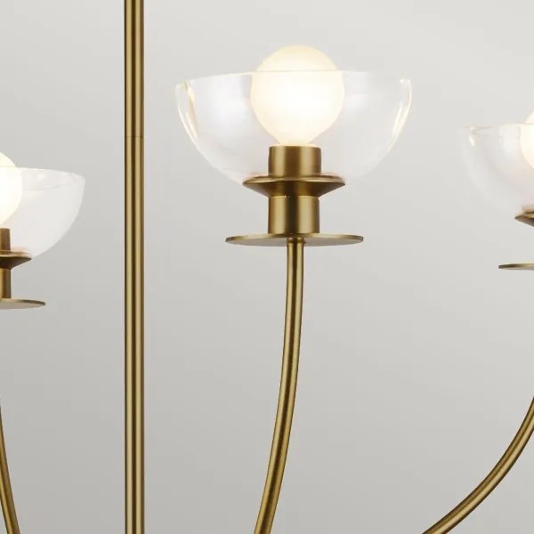 Alora Mood ALM-SYLVIA4-BG-CL - Luster na tyči SYLVIA 4xE14/40W/230V zlatý