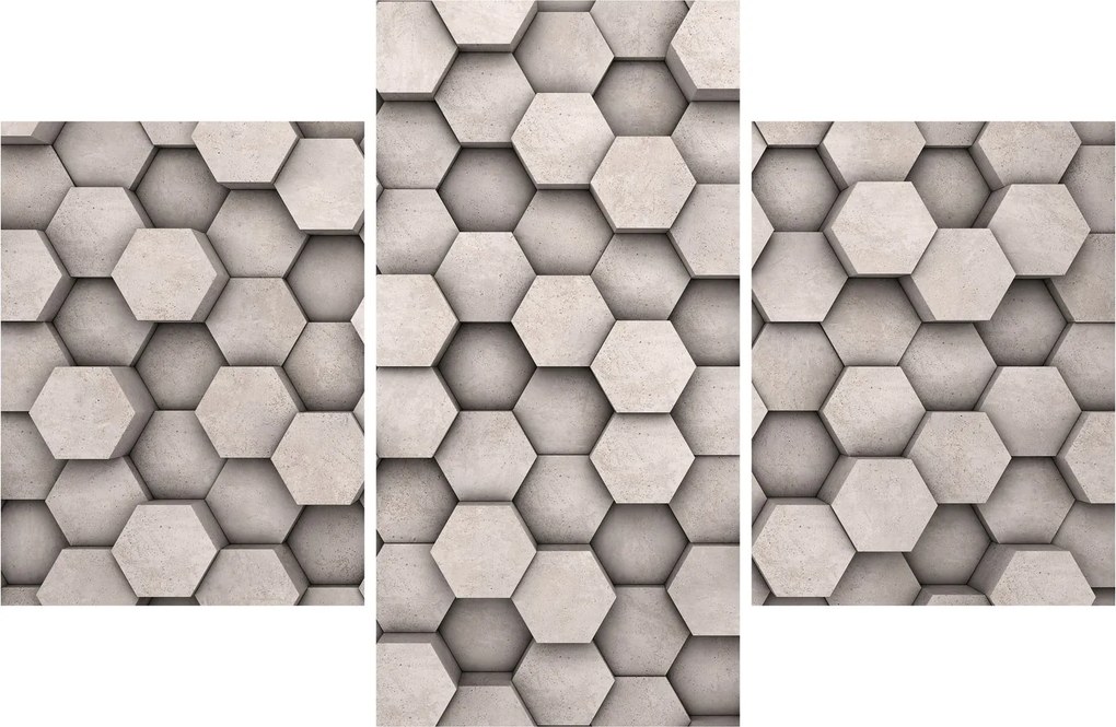 Obraz - Hexagóny v betónovom dizajne (90x60 cm)