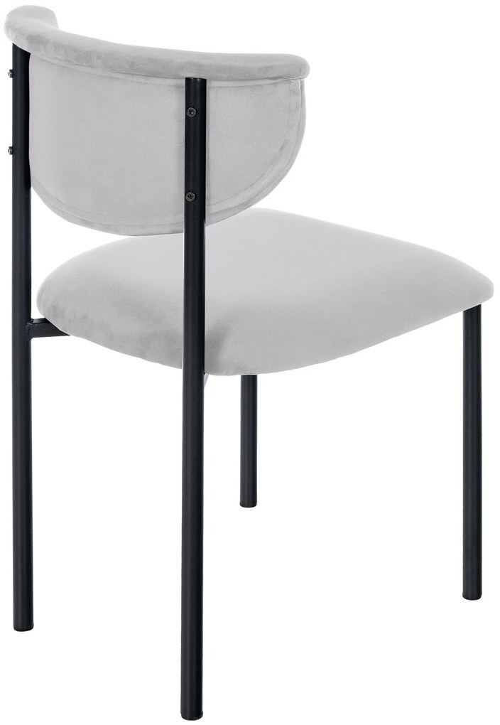 Stolička pre návštevy Gambell zamat - sivá