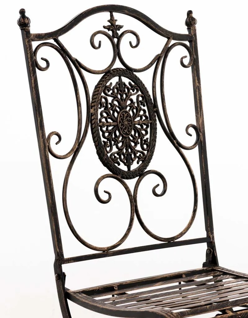 Súprava kovových stoličiek a stola Aldeano (SET 2+1) - Bronzová