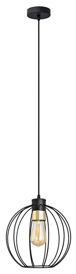 Luster na lanku STARLIGHT 1xE27/15W/230V čierna/zlatá