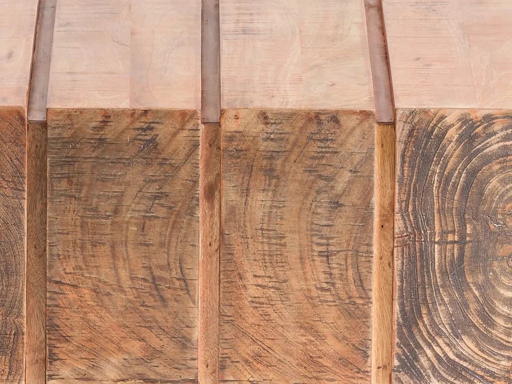 furniture-nabytek.cz - Masivní konferenční stolek Dakota z mangového dřeva, lakovaný, hnědý – 70×70×35 cm