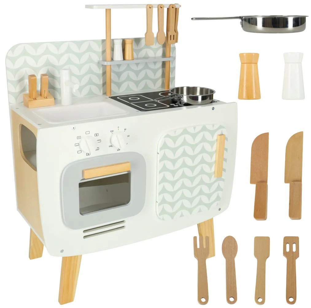 KIK Drevená retro kuchynka MDF LULILO