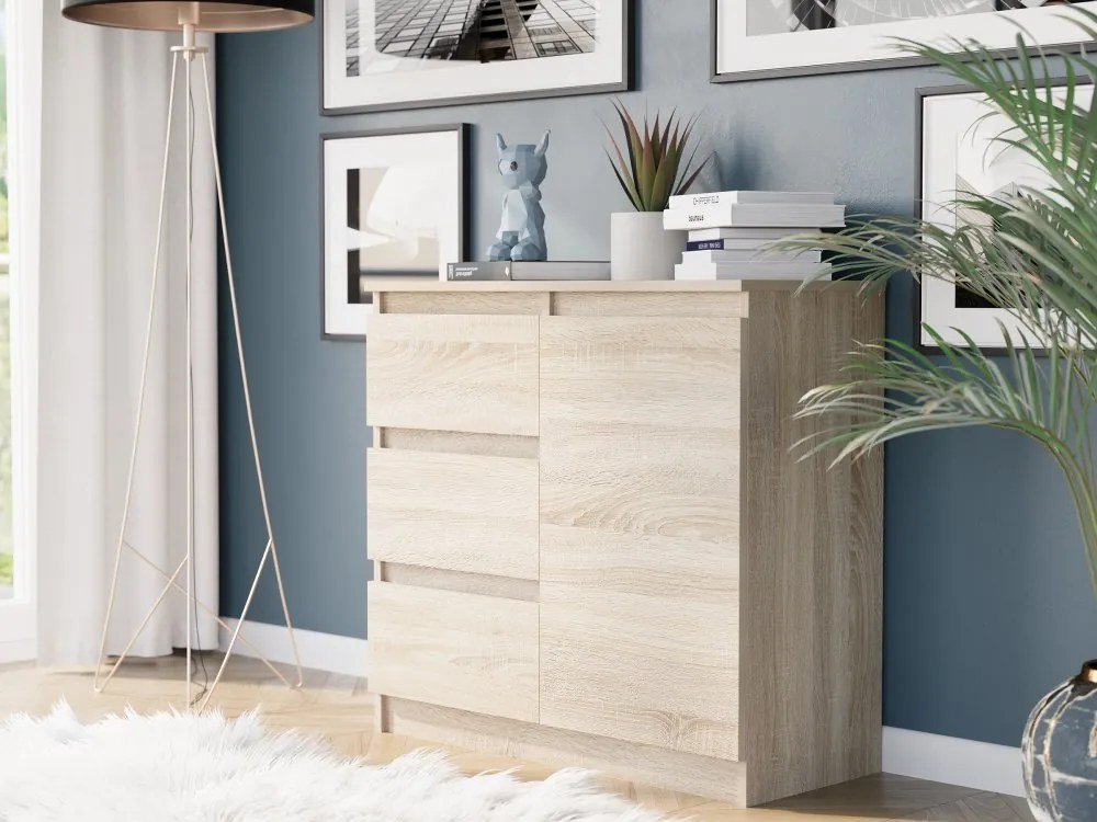 Komoda R-80-S3 so zásuvkami 80 cm - rôzne farebné prevedenia artisan mix biela