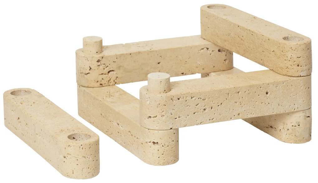 Ferm Living Modulárny svietnik Newel Travertine