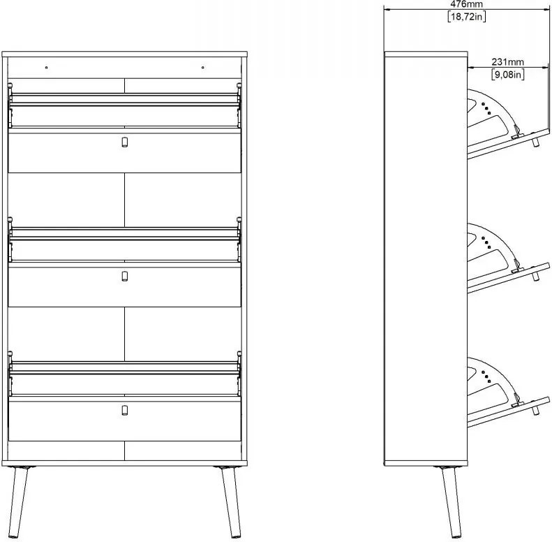Botník Boazy 70 cm biely