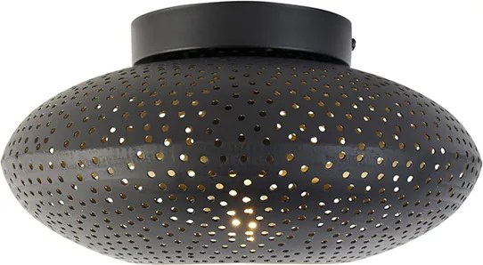 Orientálne stropné svietidlo čierne so zlatom 25 cm - Radiance