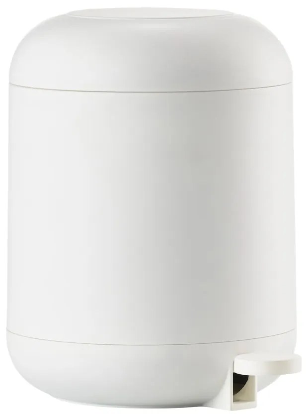 Biely nášľapný plastový odpadkový kôš 4 l Sensu – Zone