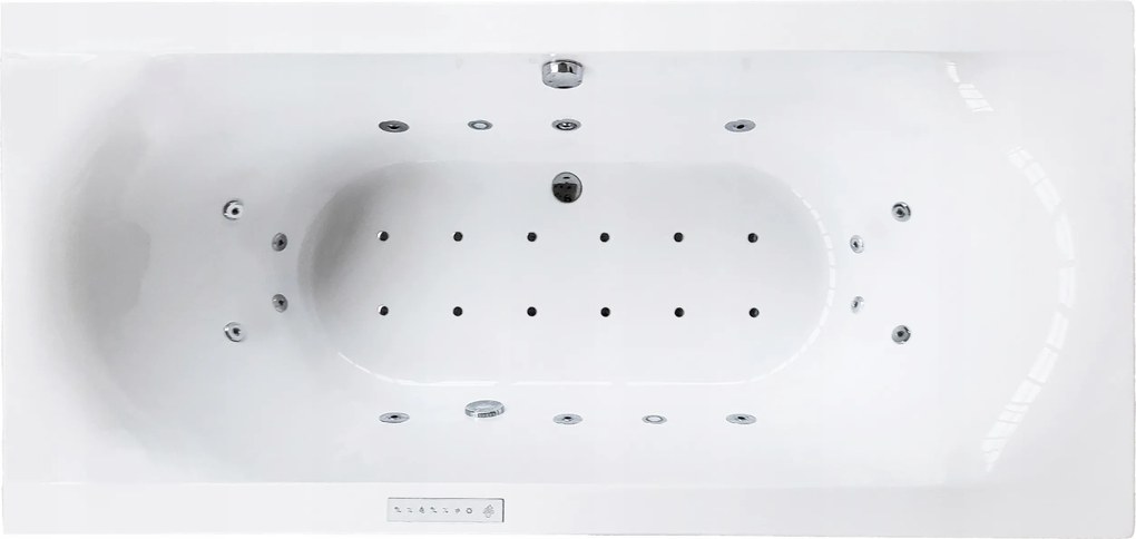 Veľká obdĺžniková kúpeľňová akrylová hydromasážna vaňa 180x80 s vírivkou
