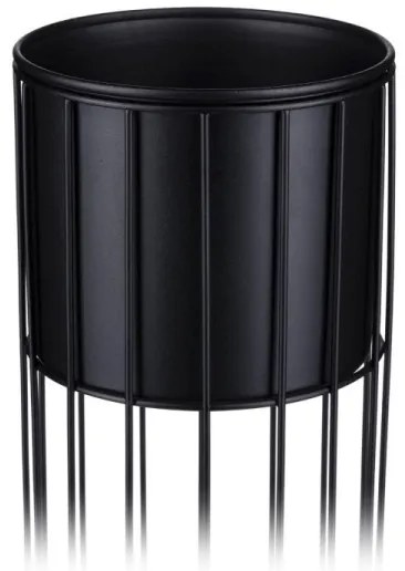 Kovový kvetináč LOFT 70x20 cm čierna