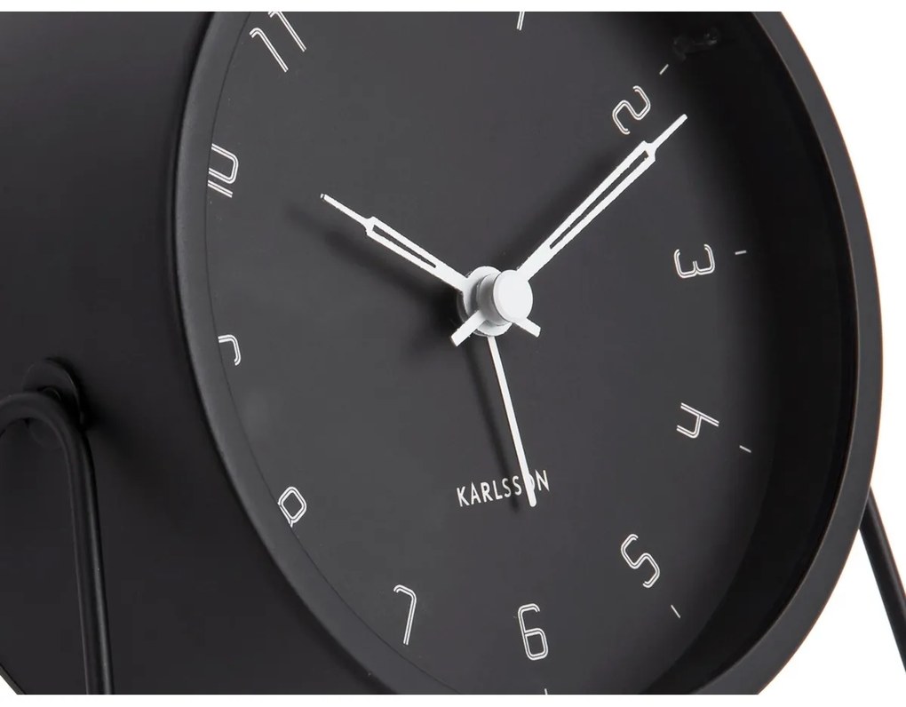 Karlsson 5952BK dizajnový budík 13 cm
