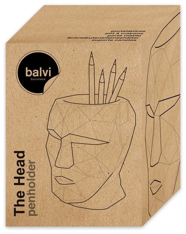 Organizér na písacie potreby z cementu Head – Balvi