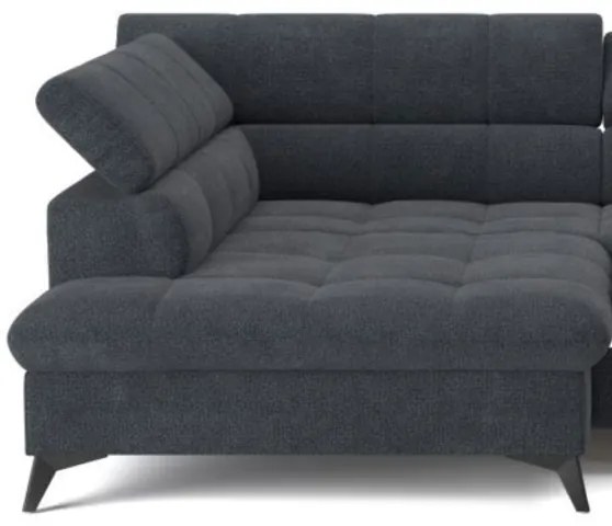 Rozkladacia rohová sedačka do L MARANO ľavá čierna