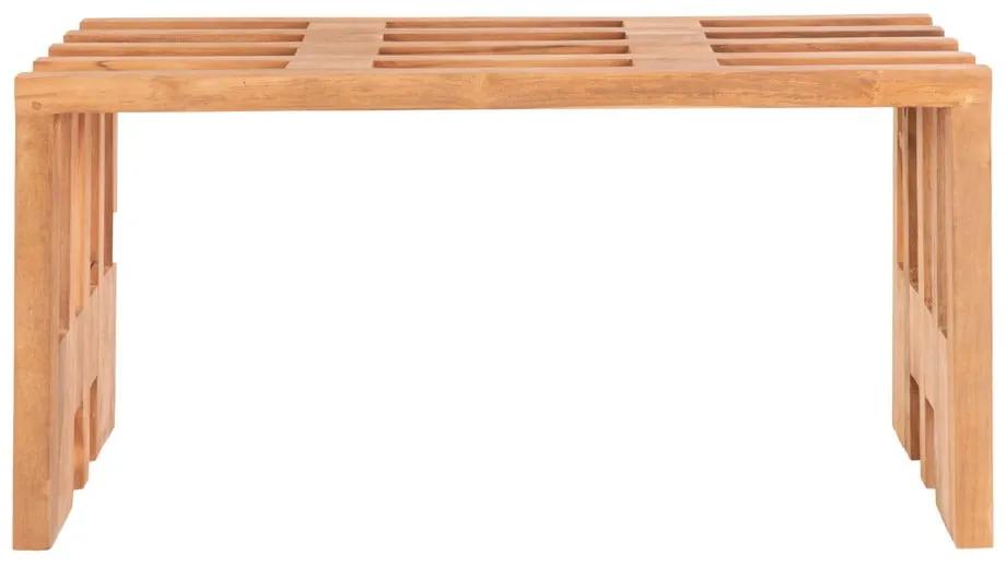 Záhradná lavica z tíkového dreva House Nordic Benidorm, 90 x 30 cm