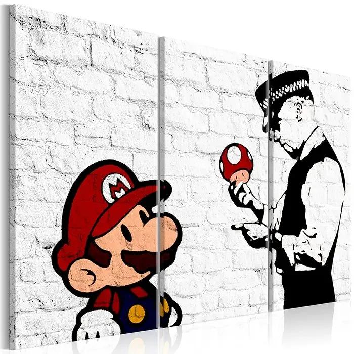 Obraz - Mario Bros (Banksy) Veľkosť: 60x40, Verzia: Na talianskom plátne