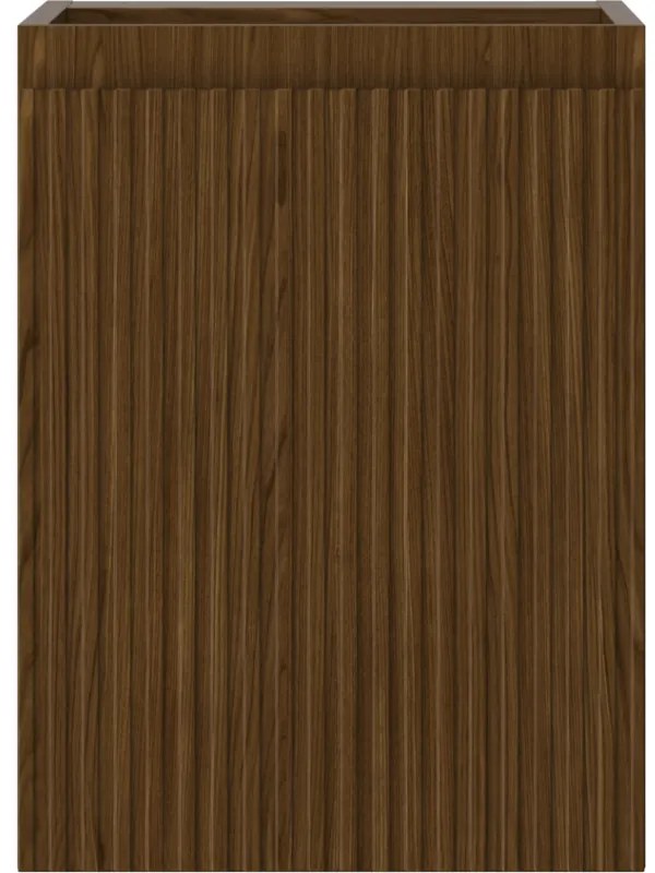 Mexen Rivel, kúpeľňová skrinka 35 cm, 1 dvierka, drážkovaná, orech, 91A21-03547-1-BF86