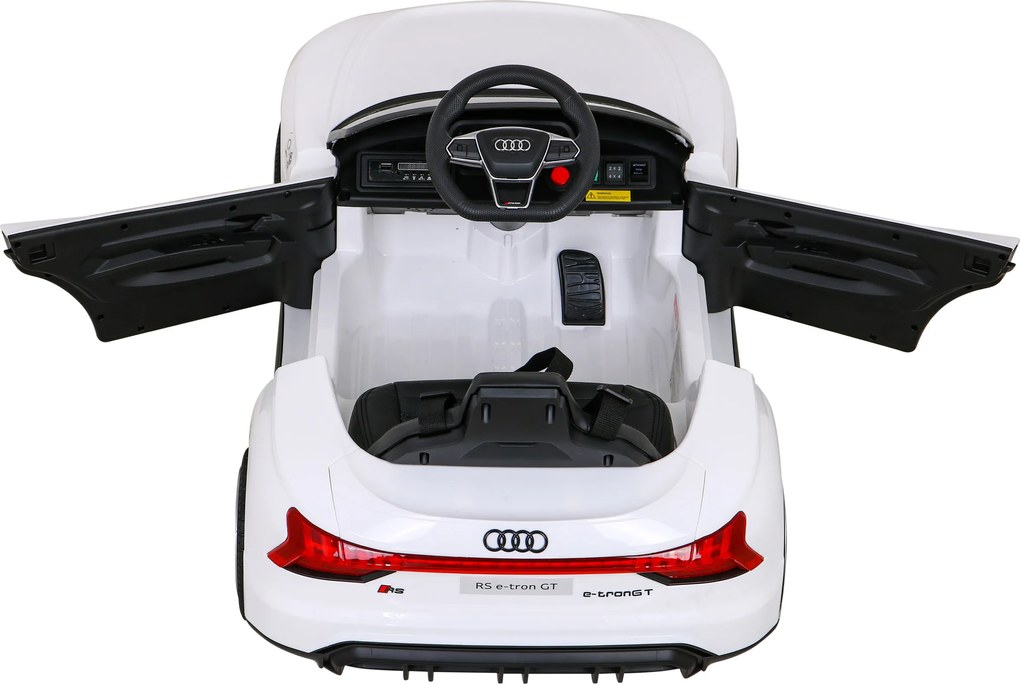 Ramiz Audi RS E-Tron GT Battery Biela + diaľkové ovládanie + pohon 4x4 + rádio MP3 + LED + EVA