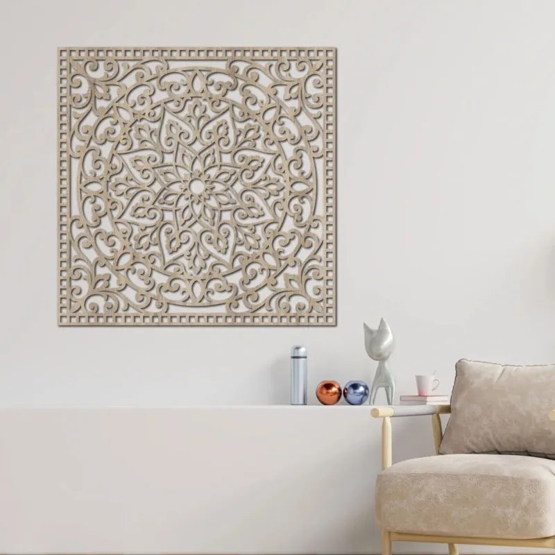 Drevený panel s mandalou orientálna mandala | SENTOP HDF0514