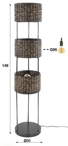 Stojaca lampa 84-15 3L Water Hyacinth - Komfort-nábytok