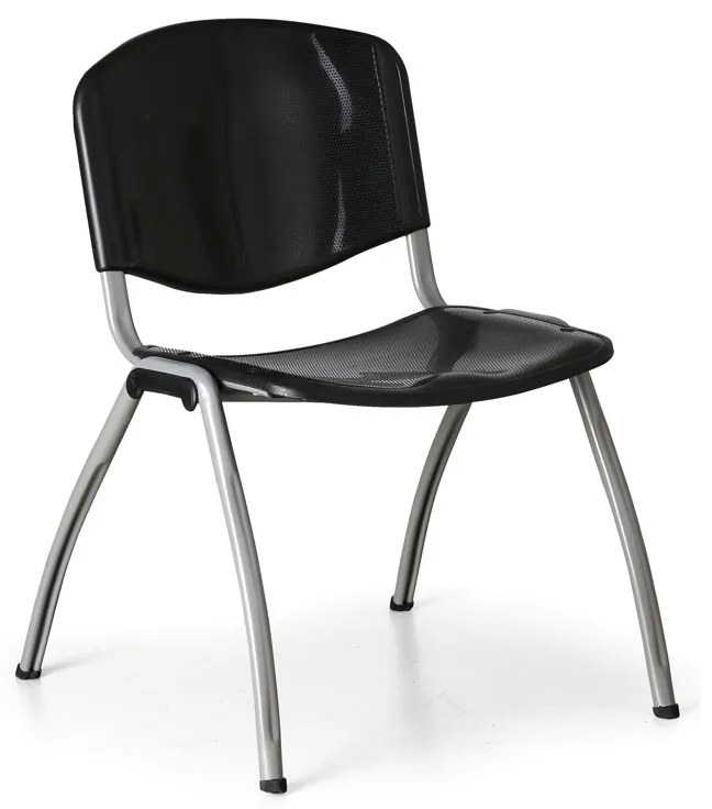 Plastová jedálenská stolička LIVORNO PLASTIC, sivá