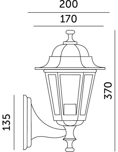 Vonkajšie nástenné svietidlo 1xE27/60W/230V IP44 čierna